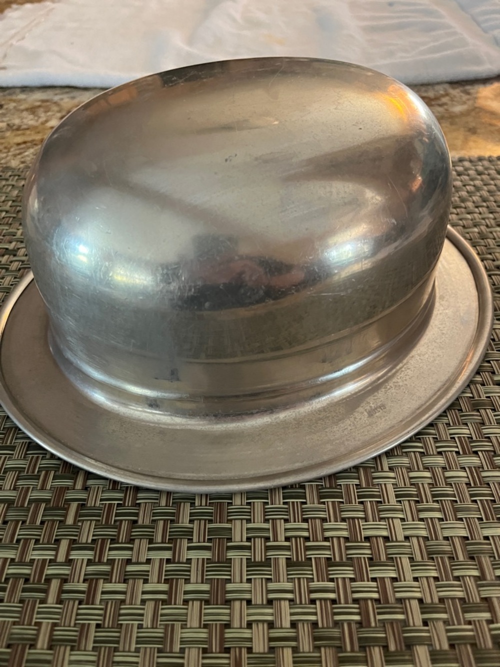 Vintage aluminum bowler hat mute trombone Elton